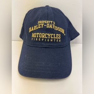 Harley-Davidson,Blue Hat,Fitted,Small/Medium, Motorcycles Firefighters,Pre-Owned